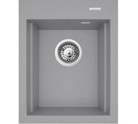 Pyramis Siros fregadero de granito 48x39 cm gris/grafito/ónix 070180412