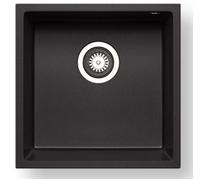 Pyramis Tetragon fregadero suspendido 40x40 cm negro 070229811