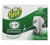 Pyrel - Difusor eléctrico antimosquitos sin perfume añadido, incluye 1 recarga - El difusor + la recarga