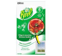Pyrel Trampa para moscas - Vinilo para ventana, forma de amapola roja - 6 piezas