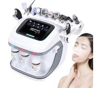 Pyrepping Máquina Facial De Oxígeno De Hidrógeno,Máquina De Belleza Facial | Con 10 Cabezales De Trabajo,Vibración De Alta Frecuencia,Limpieza Por Microvibración,Herramienta De Limpieza Hidratante
