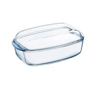 Pyrex 4937387 - Cazuela rectangular 4,5L con tapa, 38 x 22 x 11 cm, color transparente