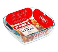 Pyrex Bandeja De Horno De Vidrio Borosilicato Cuadrada 1 L Para Airfryer, 20×17×6 Cm, Transparente, Resistente -40 A +300 °c, Apta Microondas Y Lavavajillas