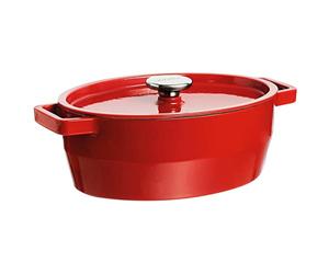PYREX® Cacerola Fundido Slow Cook de Hierro 33cm - 5,8l - de Encargo | Blanco, Hierro, forma oval, acabado mate, 33cm - 5,8l - de encargo