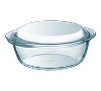 Pyrex Classic Redonda De Vidrio Borosilicato Con Tapa 3,2 L. Cazuela Transparente Apta Para Horno, Microondas, Congelador Y Lavavajillas, Resistente A -40°c/+350°c