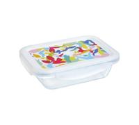 PYREX Cook & Go LunchBox Rectangulares Tapa hermética Colorida 0,8L - Cristal de borosilicato - Compatible con horno, microondas y lavavajillas - Made in France (Multi)