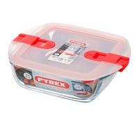 Pyrex Cook&Heat Recipiente de almacenamiento y transporte de alimentos, Vidrio borosilicato, Transparente, 1L