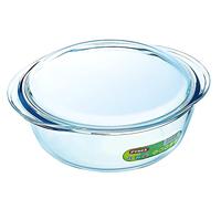 Pyrex Essentials -Cacerola ronda de vidrio alta resistencia 2.2 L (+ 0.8L Lid)