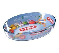 Pyrex Essentials Fuente De Horno Oval De Vidrio Borosilicato 35 X 24 Cm, 3 L, Resistente A Choque Térmico, Apta Para Microondas, Congelador Y Lavavajillas