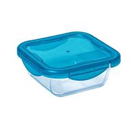 PYREX FTE CUAD 16CM 0,8L Azul Oceano C&G PX, Acero Inoxidable, No Aplica