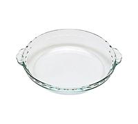 PYREX® ICONIC'S Molde Tarta Plano Asas Horno Boro 26x23x5CM Transparente Brillo Fabricado en Francia Resistente a rayaduras