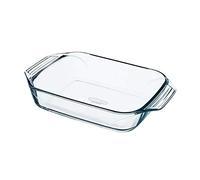 Pyrex - Irresistible - Plato rectangular de vidrio para hornear, transparente, 31 x 20 cm