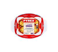 Pyrex Let's Share Set De 4 Fuentes De Vidrio Borosilicato Ovaladas Con Asas, 35 X 24 Cm, Aptas Para Horno Hasta 300 °c, Microondas Y Congelador