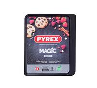 Pyrex Magic Fuentes para Horno, Acero Inoxidable, 33 x 25 cm, Transparente