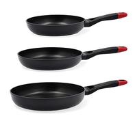 Pyrex® Optima Sartén Aluminio Forjado 22-24-28cm Aluminio Apto Vitrocerámica Apto Inducción 3 Capas Antiadherentes
