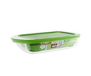 PYREX RECIP RECT C/T 23X15X4,5CM C&S PX Recipiente de almacenaje, Multicolor, 23 x 15 x 4,5 cm