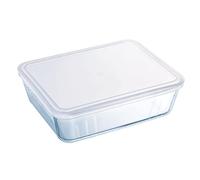 Pyrex Classic - Recipiente rectangular con tapa, 0,8L - 19x14x4cm
