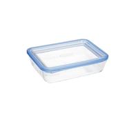 Pyrex Pure Glass, Recipiente Rectangular Hermético con Tapa 22X17X8Cm, 1,5L, Transparente, 5424005