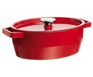 Pyrex SC5AC29/5141 Slow Cook - Cacerola De Hierro Fundido Oval, 29 Cm, 3,8 L, Todos Los Fuegos