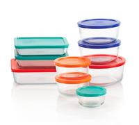 Pyrex Simply Store - Juego de almacenamiento de alimentos de 18 piezas, transparente