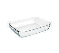 Pyrex Sweet & Savoury Fuente Rectangular de Vidrio de Borosilicato, 40x27 cm, Resistente a Choques Térmicos hasta 240°C, Fabricado en Francia