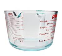 Pyrex SYNCHKG039125 - Vaso medidor, transparente con gráficos rojos, cristal