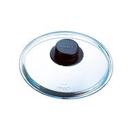Pyrex Tapa de vidrio 20 cm, alto 2,65 cm, gris
