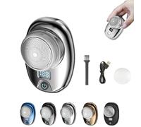 Pyrinov Shaver, Pyrinov Electric Razor,Berbiget Shaver, Hexotil Mini Shaver, Pocket Electric Mini Shaver USB Rechargeable, Ipx7 Waterproof Wet/Dry, For Men and Women (Silver)