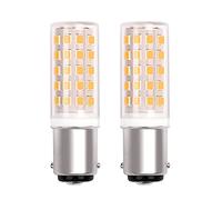 PYRJIN Bombilla Ba15d Bayoneta LED 220V para Maquina de Coser, Blanco CáLido 3000K, Reemplazo De 40W HalóGena, Doble Bayoneta Conecto, Para MáQuina De Coser/Refrigerador. no Regulable. 2-Packs