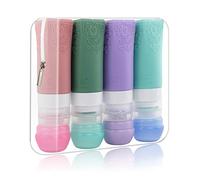 PYRJIN Botes Viaje, Botes vacio Viaje de Silicona Kit, TSA Approved, PYJR la Botella de Viaje de Silicona a Prueba de Fugas, para champú, Crema de Noche, loción, Gel. 8Pzs