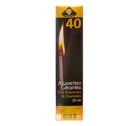 Pyro Feu 4755-48, Fosforos Extra-Largos 28cm, Caja de 40 Uds, Madera (el paquete puede variar)