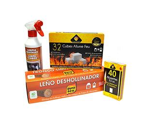 Pyro Feu 861925 Kit de Mantenimiento Y Limpieza Anual de Chimeneas, 11 X 18 X 34 Cm, El embalaje puede variar, Blanco / Marrón
