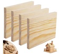 Pyroclasia 4 Piezas de Bloques de Madera 20X15X1.5cm Bloques de Madera Sin Barnizar Tablas de Madera para Manualidades Bloque de Madera Trozo de Madera Maciza Madera de Resto Bloques de Madera de Pino