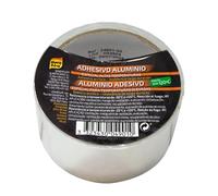 Pyrofeu 24901-24 - Cinta adhesiva de aluminio 50 mm ancho x 10 metros longitud x 40 micras espesor | Adhesivo acrílico resistente hasta 110 °C | óptima para ventilación, climatización, aislamiento