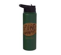 Pyrography Let It Burn I Ardiendo el Palo Ardiente Artista Stainless Steel Insulated Water Bottle