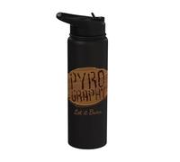 Pyrography Let It Burn I Ardiendo el Palo Ardiente Artista Stainless Steel Insulated Water Bottle