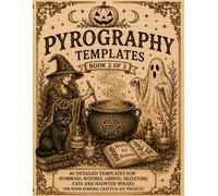 Pyrography Templates Halloween: Book 2 of 3 | Tracing Templates for Pyrography and Wood Burning | Halloween Patterns Featuring Pumpkins, Witches, Ghosts, Skeletons, Black Cats and Haunted Houses