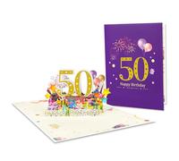 Pyrotechnics - Tarjeta de felicitación para festivales de pirotecnia, tarjeta de felicitación de papel emergente para cumpleaños y vacaciones, tarjeta de celebración de cumpleaños
