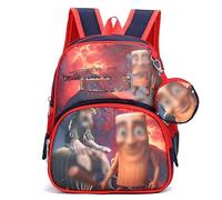 PyrrlicToy Mochila 3D Italian Brain Mochilas Escolares de Jardín de Infantes Mochila Infantil de Viaje Mochilas 3D de Regalo para Niña y Niño 3-7 Años(Rojo,33 x 15 x 26 cm)