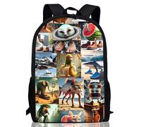 PyrrlicToy Mochila Infantil, Italian Brain Mochila Escolar para Niños,Escolar de Dibujos Animados en 3D Mochila Cartoon Mochila Adecuada para Niños y Adolescentes (40×30×13cm)