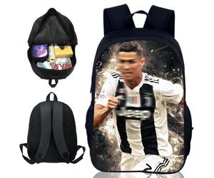 PyrrlicToy Mochilas de Estrellas de Fútbol,Bolsos de ídolos de Fútbol,Mochilas Infantiles CR-7,Mochilas de Viaje Multifuncionales Estrellas de Fútbols Adecuadas para Fanáticos y Chicos de Fútbols