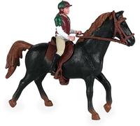 PyrrlicToy Realistas Figuras de Caballos con Jinete y Sillín Juguetes Modelo de Caballo Juego de Figuras de Potro Figuras Coleccionables de Equitación Regalo para Niños