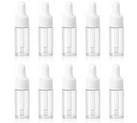 PYRUVAE 10 Piezas Frasco Cuentagotas Ambar Frasco Cuentagotas Cristal 5ml Inodoro Botellas Cuentagotas no Tóxico Botes Aceites Esenciales para Aceite Esencial Masaje Fragancia Laboratorio