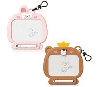 PYRUVAE 2 Piezas Mini Pizarra Magnética Infantil Con Bolígrafo Y Llavero Pizarra Mágica Para Fiestas Y Rifas Pequeños Regalos Para Niños Y Niñas (Oso + Conejo)
