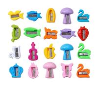 PYRUVAE 20 Piezas Sacapuntas de Metal para la Escuela, Lápices Colores y Grafito, Ideal el Hogar, Escuela Oficina, Mini Sacapuntas, Pequeños Niños, Manual, Portátil, Adecuado