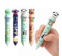 PYRUVAE 4 Piezas Bolígrafo Retráctil Multicolor 12 En 1 Retráctil De 0,5mm 12 Colores Bolígrafos Pen Retractable De Color Ideal Para Oficina Escuela O Como Regalo Para Estudiantes (4 Estilos)