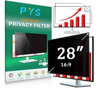 PYS Pantalla de privacidad para computadora de 28 pulgadas, 16:9, protector de pantalla antiluz azul y escudo de privacidad del monitor, privacidad mejorada, antirreflejos, perfecto para oficina y