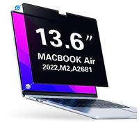 PYS® Pantalla de privacidad para MacBook Air de 13.6 pulgadas, protector de pantalla magnético para MacBook Air M2 de 13.6 pulgadas 2022 (A2681), antiespía, sin burbujas