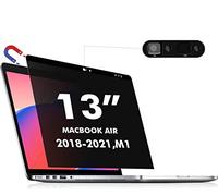 PYS Pantalla de privacidad para MacBook Air de 13 pulgadas compatible con MacBook Air de 13.3 pulgadas (lanzado en 2018-2021: A1932, A2179, A2337), antirreflejos, deslizador de cubierta de cámara web,