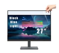 PYS Protector de pantalla de bloqueo de luz azul de 27 pulgadas para monitor de computadora, relación de aspecto extraíble 16:9, 68.6 cm, filtro antirreflejos, fácil de poner y quitar para protección